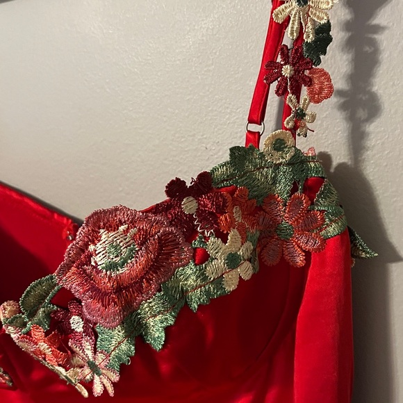 New! Princess Polly Kenzie Mini Dress Red‎ Size 6 NWT - Picture 7 of 15